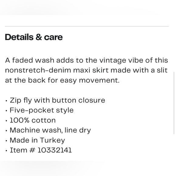 Topshop denim maxi skirt - sz 10 - Picture 6 of 6